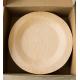 Natural Reusable Bamboo Wooden Plates Biodegradable 7 9 10 For Cake Bread