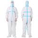 Safety Disposable Isolation Gowns Oil Resistant Disposable White Overalls