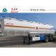 24000 Liters Fuel Transport Trucks , Two Axle Trailer With Spring Suspension