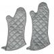 Washable Silver Oven Mitts Heat Insulation Cut Resistant With  Firm Grip