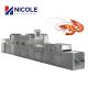 Big Capacity Microwave Tunnel Dryer PLC Control For Shrimp / Prawn
