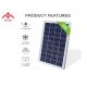Long Life Crystalline Solar Panel Roof Mounted Arrays Hail Impact Resistance