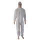 Personal Safety Hooded Disposable Coveralls , Breathable Disposable Protective Suit