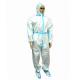 Durable Disposable PPE Coveralls Suit With Elastic Wrist / Ankle / Waist