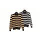 Polyester Womens Striped Long Sleeve Sweater For Autumn