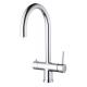 Chrome Brass Kitchen Mixer Faucet Single Hole Mount for Precise Water Control T9000