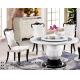 dining room 8 seater round marble table with Lazy Susan