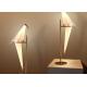 Knob Switch Nordic Art Unique Paper Cranes Birds Rose Gold Bedside Table Lamp