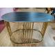 Elegant 130*70*75cm Stainless Steel Marble Dining Table