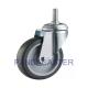 Thermoplastic Rubber Swivel Caster Wheels 4 Inch Institutional Castors