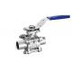 SS Welded Ends Sanitary Ball Valves Two Way 1 X0.065  ISO9001 Approved