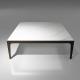 Minimalist White Rock Slab Tea Table Living Room Furniture  1200*1200*400MM