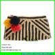 LUDA wholesale handbags fashion raffia bags striped straw women clutch