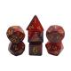 Red, purple and black three -color resin dice suite dragon and dungeon dnd dice