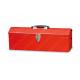 Hip Roof Hand Carry Metal Tool Cabinet Heavy Gauge Steel 14in Small Mobile