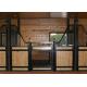 Powder Coated European Horse Stalls Low Rise Version Smooth Steel Edge
