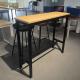 Nordic Wood Rectangle Bar Height Dining Table Set With Bar Stools