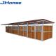 Wood Free Standing Units Horse Stalls Fronts With Roof And Swing Out Feeder