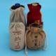 Anti Theft Hessian Drawstring Bags , Natural Color Small Jute Bags For Girl