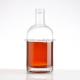 750ml Empty Square Wine Whiskey Glass Bottle with Wooden Cap Made of Super Flint Glass