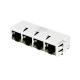 JXD0-4005NL Rj45 Female Connector 1x4 Port 8pin Led Connector With Shrapnel