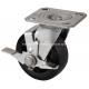 5 Thick Stainless Plate Brake Plastic Caster S7125-65 with 220kg Plate Durability
