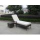 Indoor / Outdoor Rattan Wicker Sunlounger , Beach Lounge Chair
