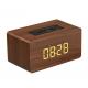Hifi System Wireless Bluetooth Wooden Digital Table Clock Speaker with TF Card