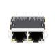 0826-1X2T-HT-F 4PPoE 60W 1x2 Port 2.5G Base-T RJ45 MagJack Tab Up With GO/Y Led