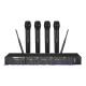 LS-6044 PRO 4-channels UHF wireless microphone system with 4 MICS / mikrofon / Module design / rechargeable
