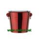 Red color stainless steel ice bucket 9L metal beer bucket beer tub beverage cooler