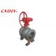 Flange End Gear Operation Trunnion Type Ball Valve Casting Stainless Steel with Worm Gear