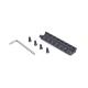 Aluminum Alloy Shotgun Picatinny Rail 0.019kg Black Shot Gun Parts