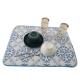 Reversible  Blue Microfiber Dish Drying Mat For Bottles  Pans Dishes