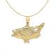 Carat in Karats 10K Yellow Gold Open Mouth Bass Fish Pendant Charm With 14K Yellow Gold Lightweight Rope Chain Necklace