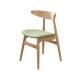Nordic Design Ash Wooden Upholstered Modern Fabric Dining Chair