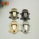 Bag hardware accessory nickel color zinc alloy metal push lock fittings for purse