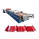 Hydraulic auto color steel tile type and roof panel double layer rolling making forming machine