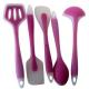 high quality Cherish red silicone coated kitchenware utensils set FDA/LFGB approved