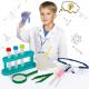 Scientist Costume For Kids Lab Coat With Science Experiment Kit Dress Up & Pretend Play For Boys Girls Age 4-8