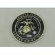 3D SEMPER FIDELIS USA Navy Personalized Coins Brass Die Struck / Antique Brass Plating