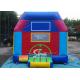 Indoor kids small bouncy castle with pillars N obstacle inside made of lead free certified pvc tarpaulin here in Sino In