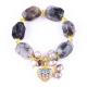 Handmade Gemstone Bracelet Adjustable Charm Black Rutilate Quartz Bracelet