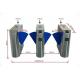 Stainless Steel ESD Turnstile Economic Flap Gate With Tester ID Reader Components