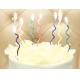 Twisted Wave Shaped Decorative Christmas Candles , Special Birthday Candles