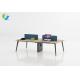 Four Person Wooden Office Furniture Workstation For Staff