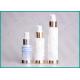 Silkscreen Printing PP Cosmetic Pump Bottle Airless Dispenser Bottles With SAN Cap