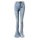 Men's Zipper Fly Pantaloons and Jeans Micro-elastic Full Length