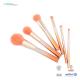 Aluminum Ferrule Face Makeup Brush Set 6PCS Plastic Handle Soft Synthetic Hair