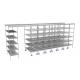 Space Saving Top Track Mobile Wire Shelving With Plastic Storage Containers 86 High For Small Parts